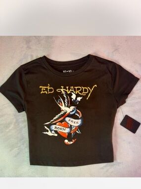 RARE NWT Ed Hardy Crop Top